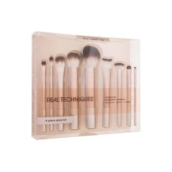 Real Techniques Au Naturale  219 Ultimate Powder + 220 Light Layers Complexion + 250 Perfecting Primer + 223 Blurring Concealer + 307 Shading + 428 Precision Fan + 321 Full Coverage + 304 Defining Crease +  326 Flat Liner 1Pc    For Woman (Brush)