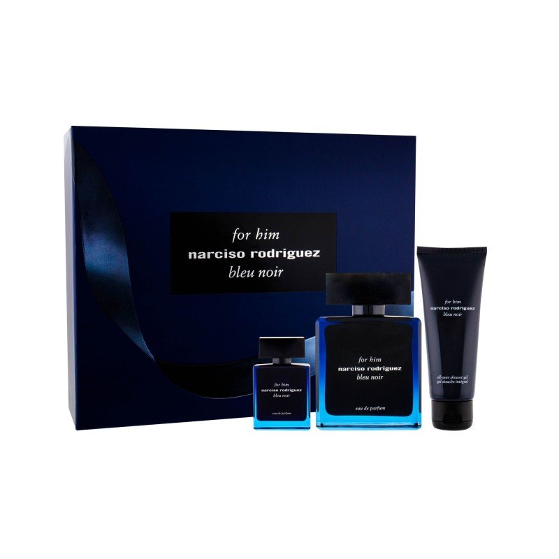Narciso Rodriguez For Him Bleu Noir 100Ml   Edp 100 Ml + Edp 10 Ml + Shower Gel 75 Ml    For Man 