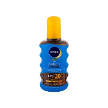 Nivea Sun Protect & Bronze Oil Spray  200Ml   Spf30 Unisex (Sun Body Lotion)