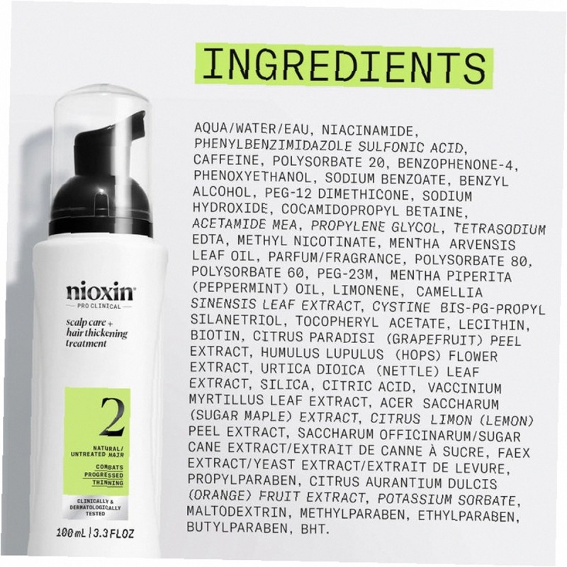 Nioxin System 2 100Ml Scalp Care + Hair Thickening Treatment (Leave-In Hair Care) For Women Nioxin System 2 100Ml Scalp Care + Hair Thickening Treatment (Leave-In Hair Care) For Women
