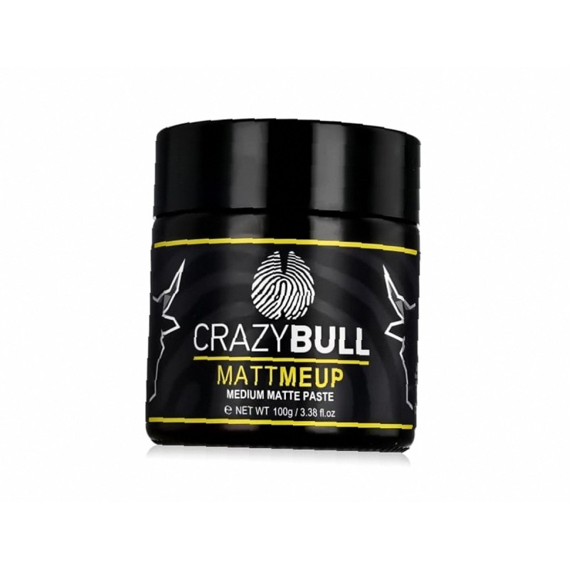 Crazy Bull Mattmeup 100G Medium Matte Paste   (Hair Cream) For Men  