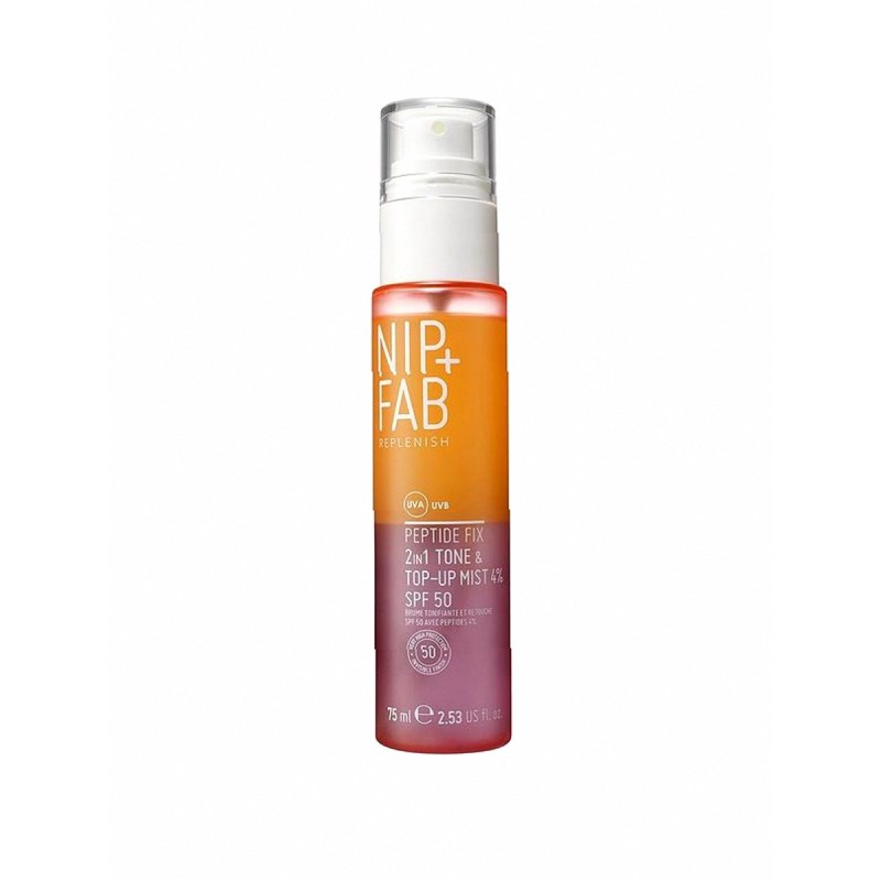 Nip+Fab Replenish 75Ml 2In1 Tone & Top-Up Mist  Spf50 (Facial Lotion And Spray) For Women  