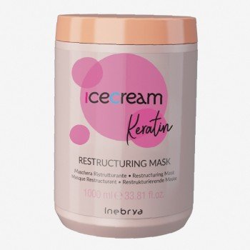 Inebrya Ice Cream Keratin 1000Ml Restructuring Mask   (Hair Mask) Unisex  