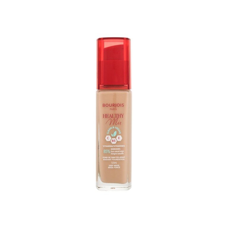 Bourjois Paris Healthy Mix Clean & Vegan Radiant Foundation 30Ml  For Woman  (Makeup)  55N Deep Beige