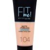 Maybelline Fit Me! Matte + Poreless  30Ml 104 Soft Ivory   For Woman (Makeup)