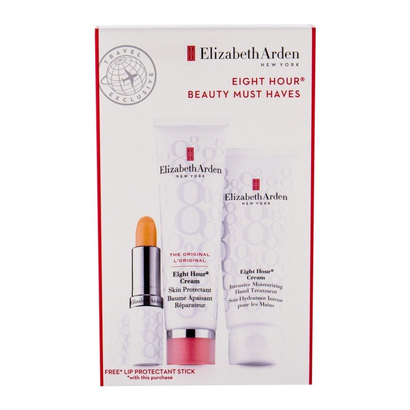 Elizabeth Arden Eight Hour Cream Skin Protectant Protective Care 50 Ml + Moisturizing Hand Care 75 Ml + Moisturizing Lip Care Spf15 3,7 G 50Ml    For Woman (Body Balm)