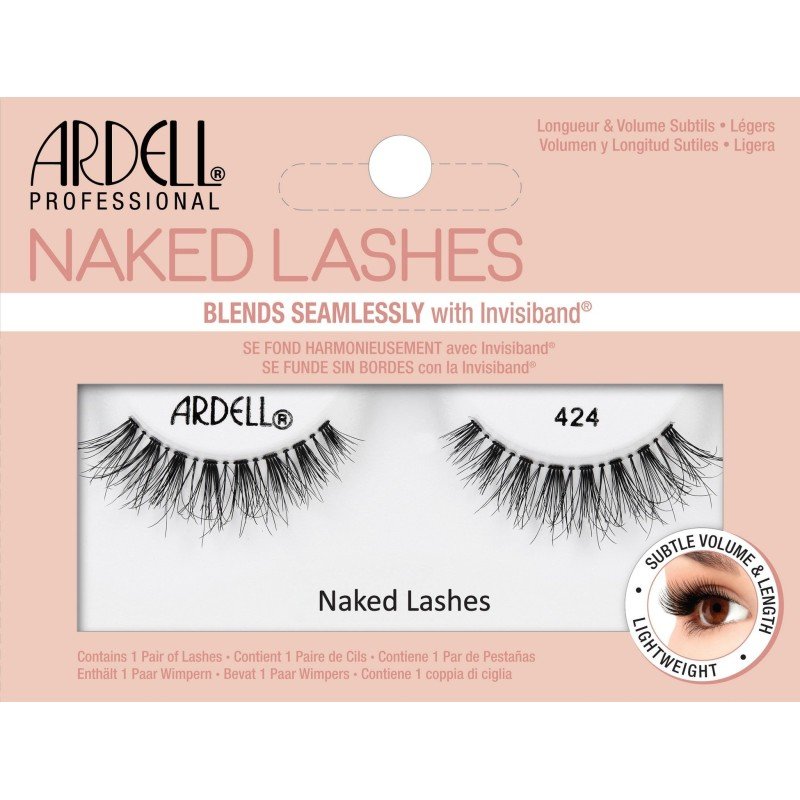 Ardell Naked Lashes 424  1Pc Black   For Woman (False Eyelashes)