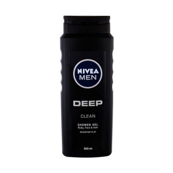 Nivea Men Deep Clean  500Ml   Body, Face & Hair For Man (Shower Gel)