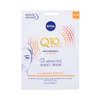 Nivea Q10 Plus C 10 Minutes Sheet Mask  1Pc    For Woman (Face Mask)