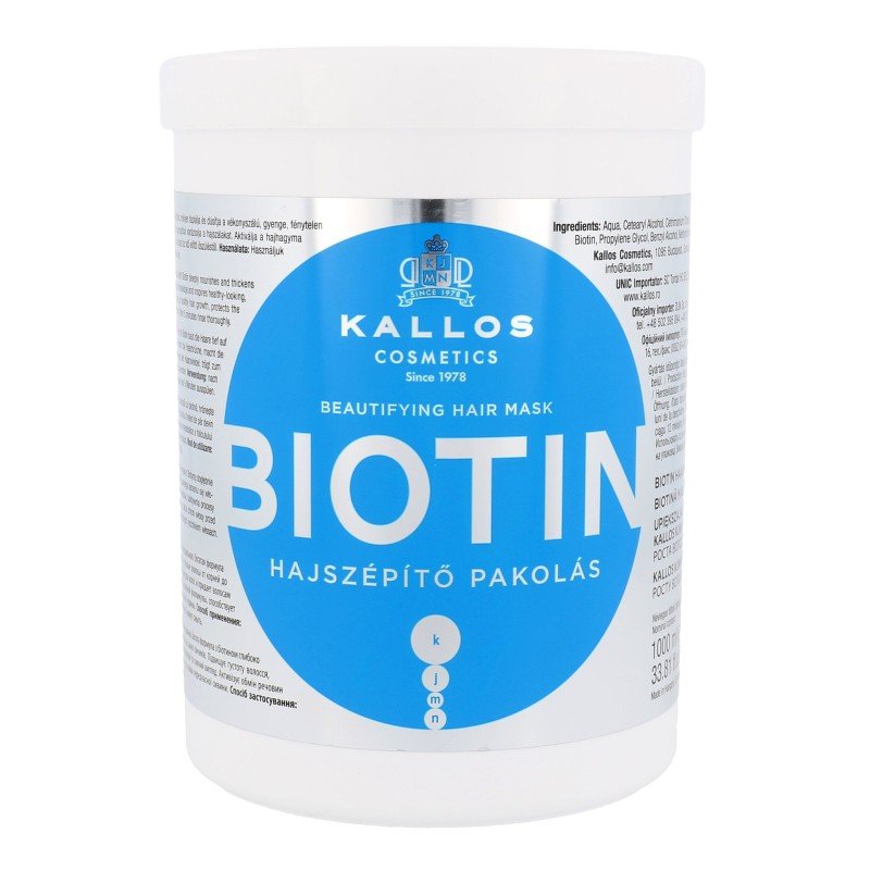 Kallos Cosmetics Biotin   1000Ml    For Woman (Hair Mask)