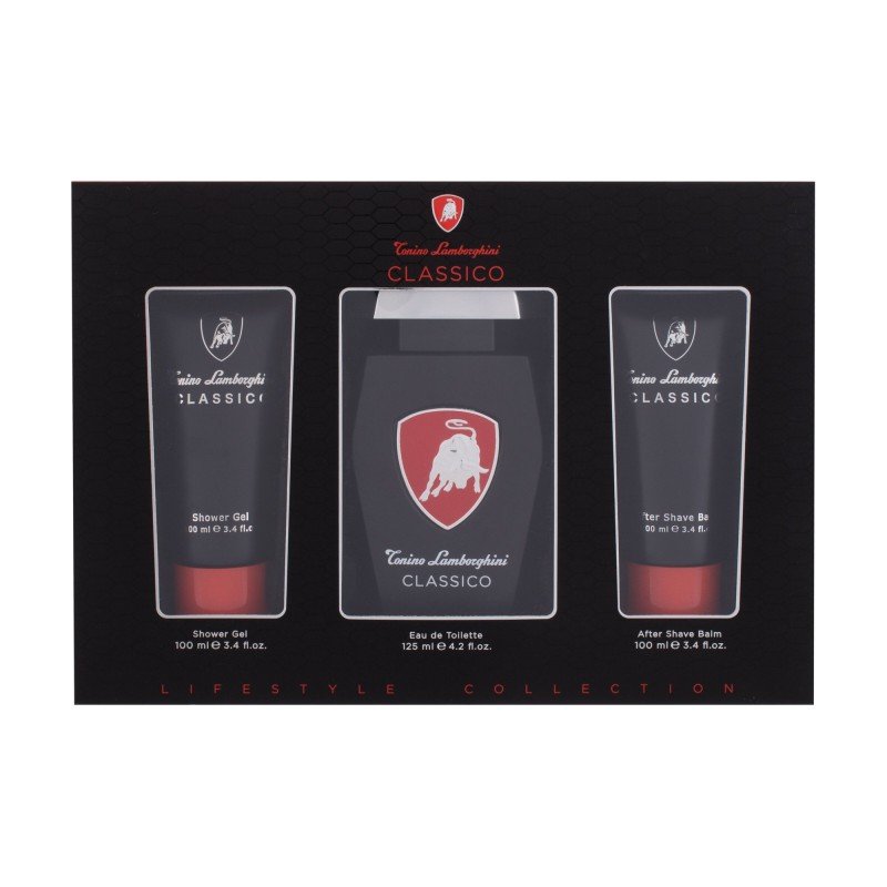 Lamborghini Classico Edt 125 Ml + Shower Gel 100 Ml + Aftershave Balm 100 Ml 125Ml For Man (Eau De Toilette) Lamborghini Classico Edt 125 Ml + Shower Gel 100 Ml + Aftershave Balm 100 Ml 125Ml For Man (Eau De Toilette)