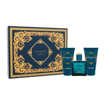 Versace Eros  Edt 50Ml + 50Ml Shower Gel + 50Ml After Shave Balm 50Ml    For Man (Eau De Toilette)