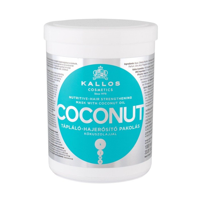 Kallos Cosmetics Coconut   1000Ml    For Woman (Hair Mask)