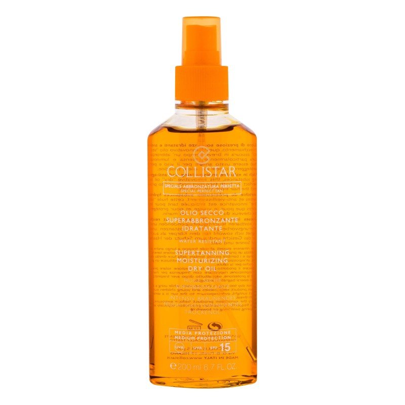 Collistar Special Perfect Tan Supertanning Moisturizing Dry Oil  200Ml   Spf15 For Woman (Sun Body Lotion)
