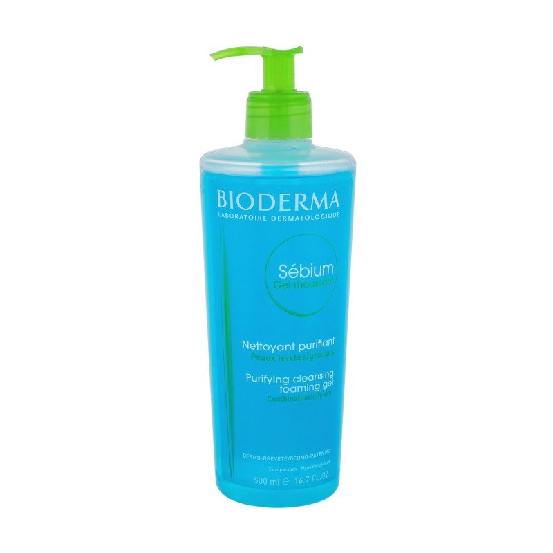 Bioderma Sébium Gel Moussant  500Ml   With Pump For Woman (Cleansing Gel)