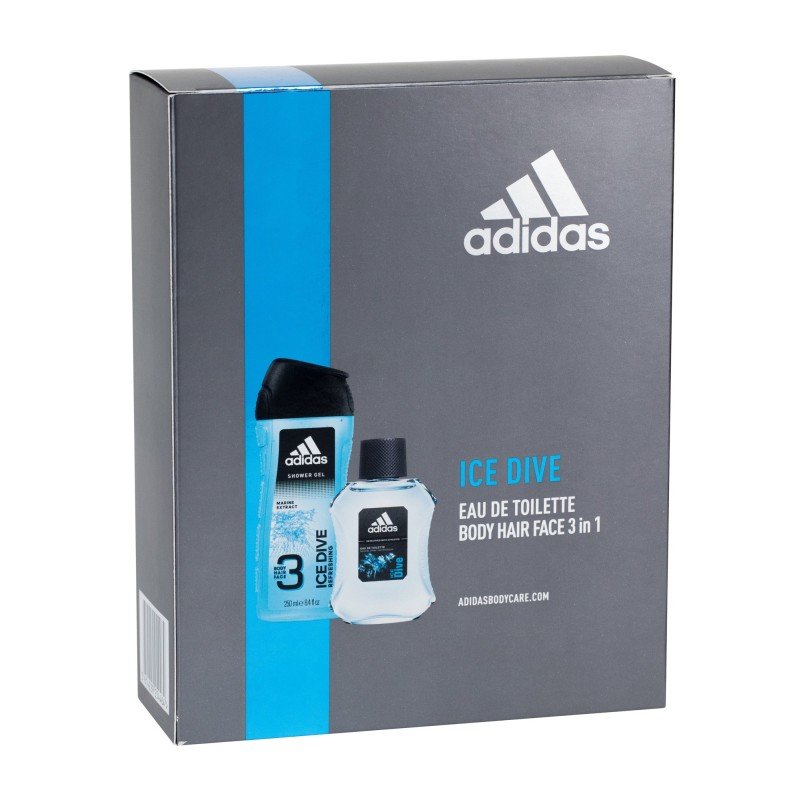 Adidas Ice Dive  Edt 100Ml + 250Ml Shower Gel 100Ml    For Man (Eau De Toilette)