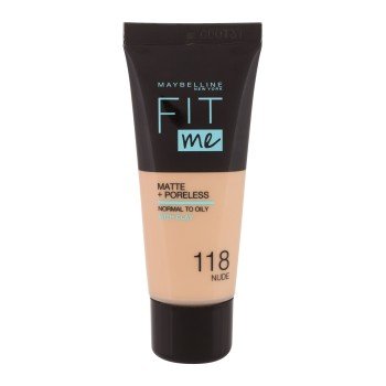 Maybelline Fit Me! Matte + Poreless  30Ml 118 Nude   For Woman (Makeup)