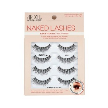 Ardell Naked Lashes 424  4Pc Black   For Woman (False Eyelashes)