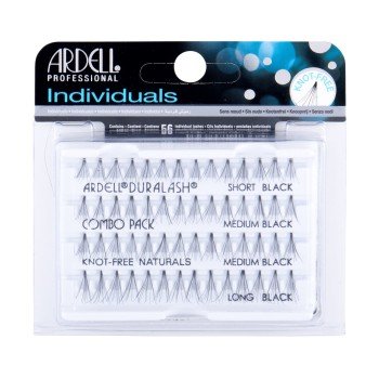 Ardell Individuals Duralash Knot-Free Naturals  56Pc Black  Combo Pack For Woman (False Eyelashes)