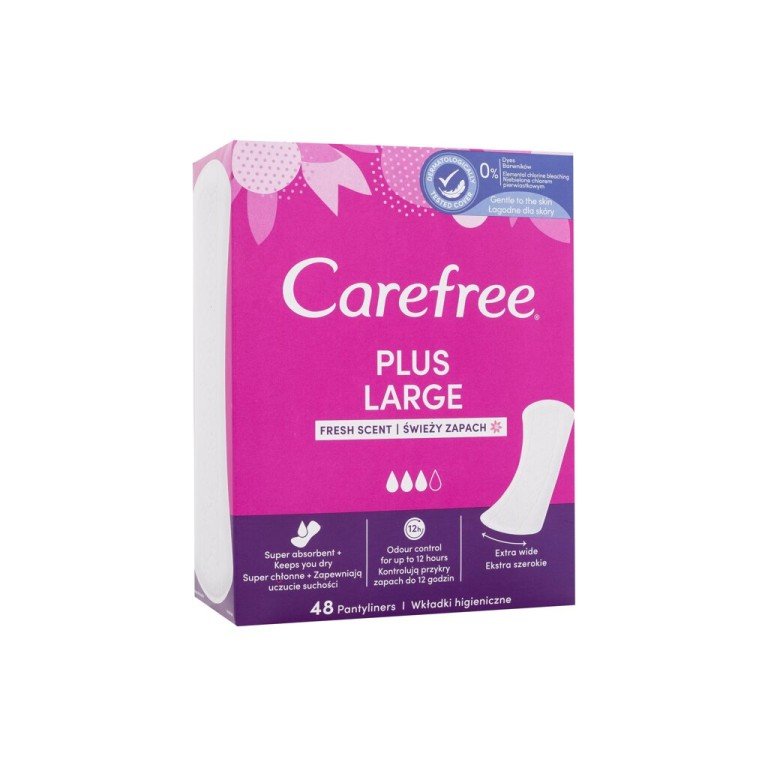 Carefree Plus      48Pc For Woman (Pantyliner) Large Fresh Scent