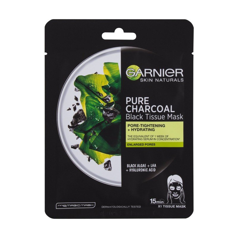 Garnier Skin Naturals Pure Charcoal Algae  1Pc    For Woman (Face Mask)