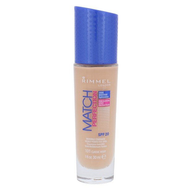 Rimmel London Match Perfection Spf20  30Ml 101 Classic Ivory   For Woman (Makeup)