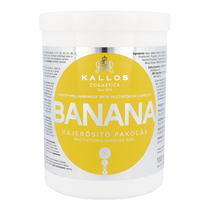 Kallos Cosmetics Banana   1000Ml    For Woman (Hair Mask)