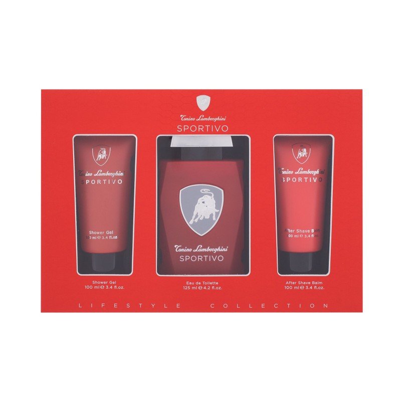Lamborghini Sportivo  Edt 125 Ml + Shower Gel 100 Ml + Aftershave Balm 100 Ml 125Ml    For Man (Eau De Toilette)