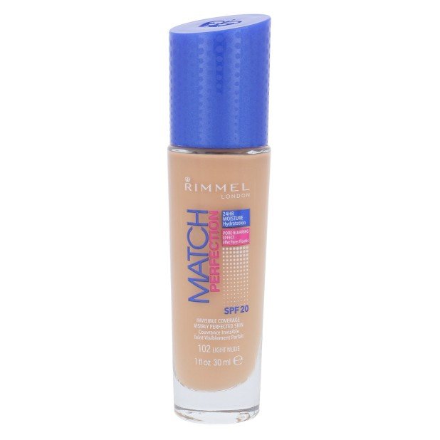 Rimmel London Match Perfection Spf20  30Ml 102 Light Nude   For Woman (Makeup)