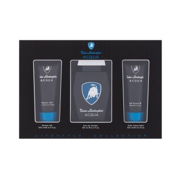 Lamborghini Acqua  Edt 125 Ml + Shower Gel 100 Ml + Aftershave Balm 100 Ml 125Ml    For Man (Eau De Toilette)