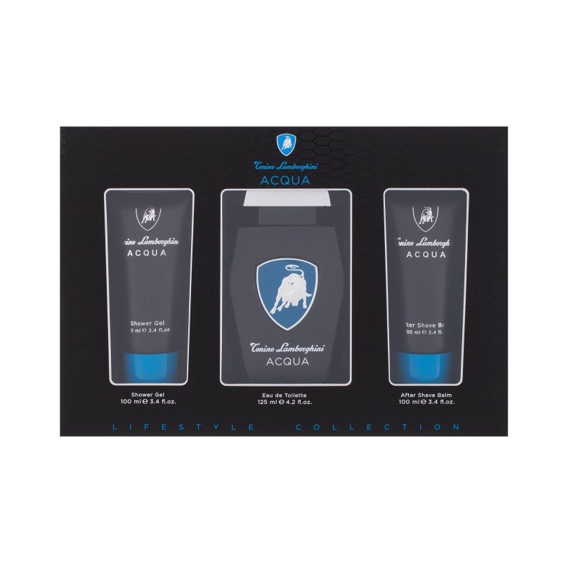 Lamborghini Acqua Edt 125 Ml + Shower Gel 100 Ml + Aftershave Balm 100 Ml 125Ml For Man (Eau De Toilette) Lamborghini Acqua Edt 125 Ml + Shower Gel 100 Ml + Aftershave Balm 100 Ml 125Ml For Man (Eau De Toilette)