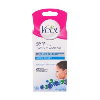 Veet Easy-Gel Wax Strips  20Pc   Sensitive Skin For Woman (Depilatory Product)