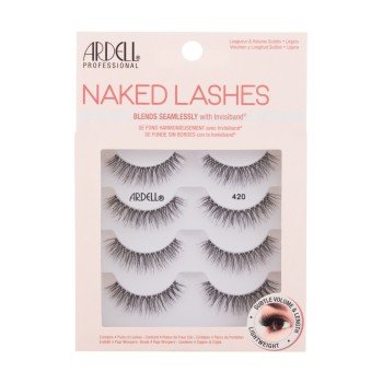 Ardell Naked Lashes 420  4Pc Black   For Woman (False Eyelashes)