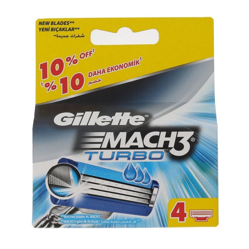 Gillette Mach3 Turbo 3D 4Pc For Man (Replacement Blade) Gillette Mach3 Turbo 3D 4Pc For Man (Replacement Blade)