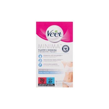 Veet Minima Hypoallergenic Wax Strip Bikini And Underarms 16Pc  For Woman  (Depilatory Product) Sensitive Skin 