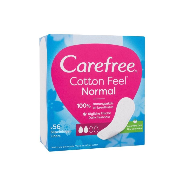 Carefree Cotton Feel      56Pc For Woman (Pantyliner) Normal Aloe Vera