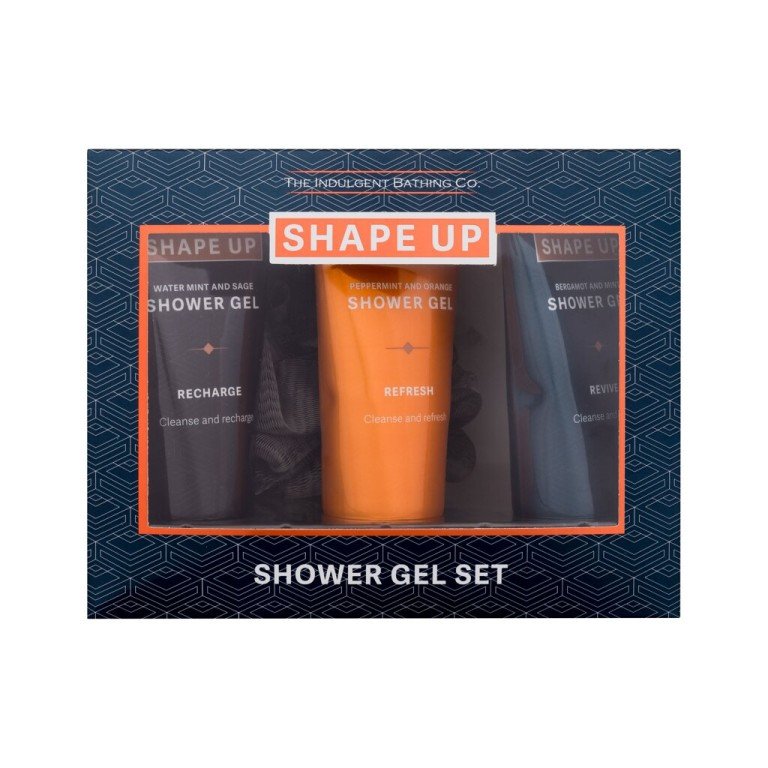 Xpel Shape Up   Shower Ggel Bergamot & Mint 100 Ml + Shower Gel Peppermint & Orange 100 Ml + Shower Gel Water Mint & Sage 100 Ml + Sponge Bathroom Accessory 1M10000101 100Ml M (Shower Gel) Shower Gel Set