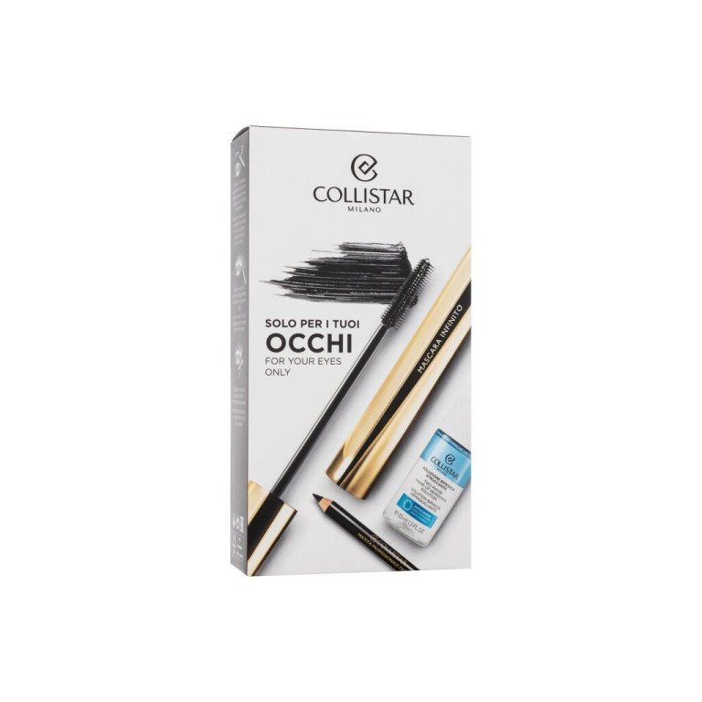 Collistar Infinito  Mascara Infinito 11 Ml + Two-Phase Make-Up Removing Solution 35 Ml + Professional Eye Pencil 0,8 G Black 11Ml Extra Black   For Woman (Mascara)