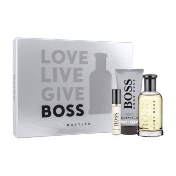 Hugo Boss Boss Bottled  Edt 100 Ml + Shower Gel 100 Ml + Edt 10 Ml 100Ml    For Man (Eau De Toilette)