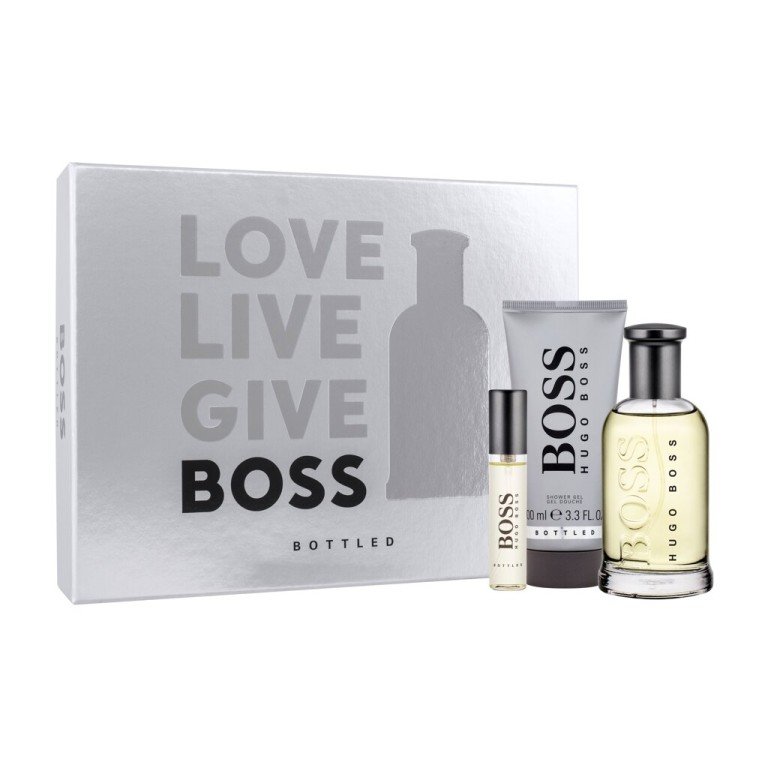 Hugo Boss Boss Bottled  Edt 100 Ml + Shower Gel 100 Ml + Edt 10 Ml 100Ml    For Man (Eau De Toilette)
