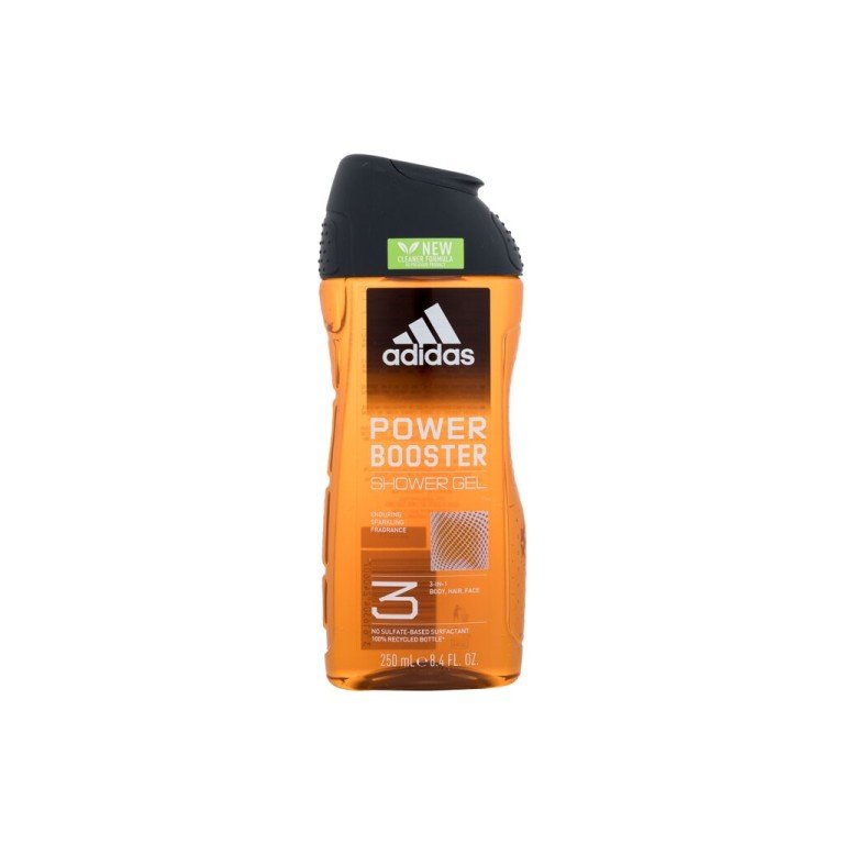 Adidas Power Booster Shower Gel 3-In-1 250Ml  For Man  (Shower Gel) New Cleaner Formula 