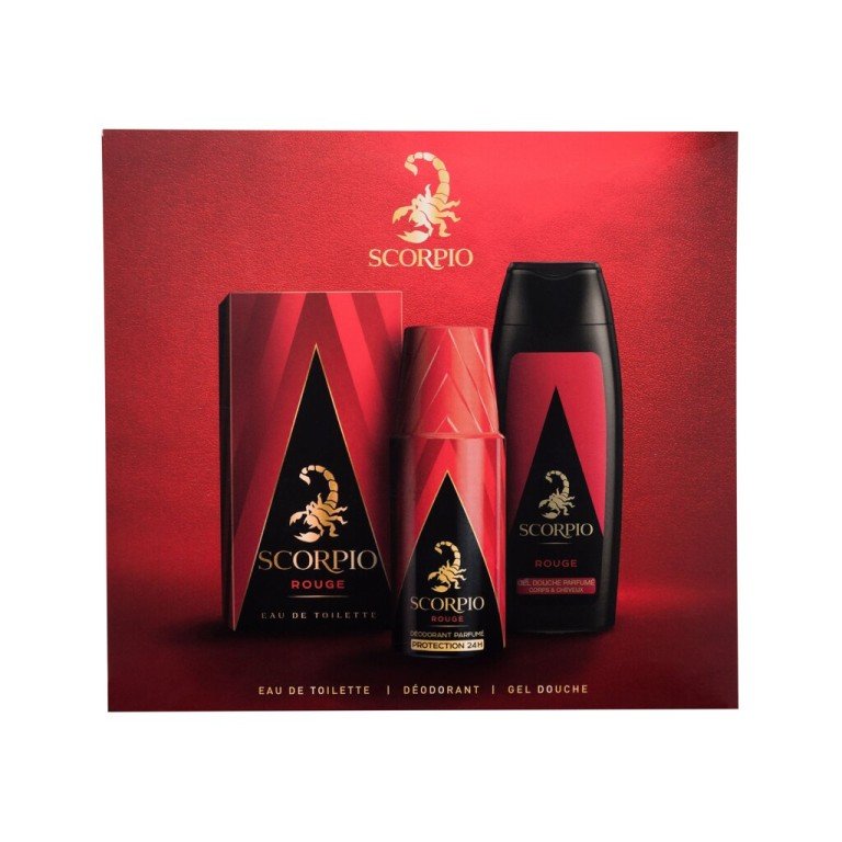 Scorpio Rouge   Edt 75 Ml + Shower Gel 250 Ml + Deodorant 150 Ml Deodorant Dn00000101 75Ml M (Eau De Toilette)
