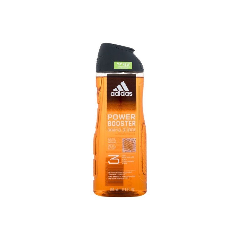 Adidas Power Booster Shower Gel 3-In-1 400Ml  For Man  (Shower Gel) New Cleaner Formula 