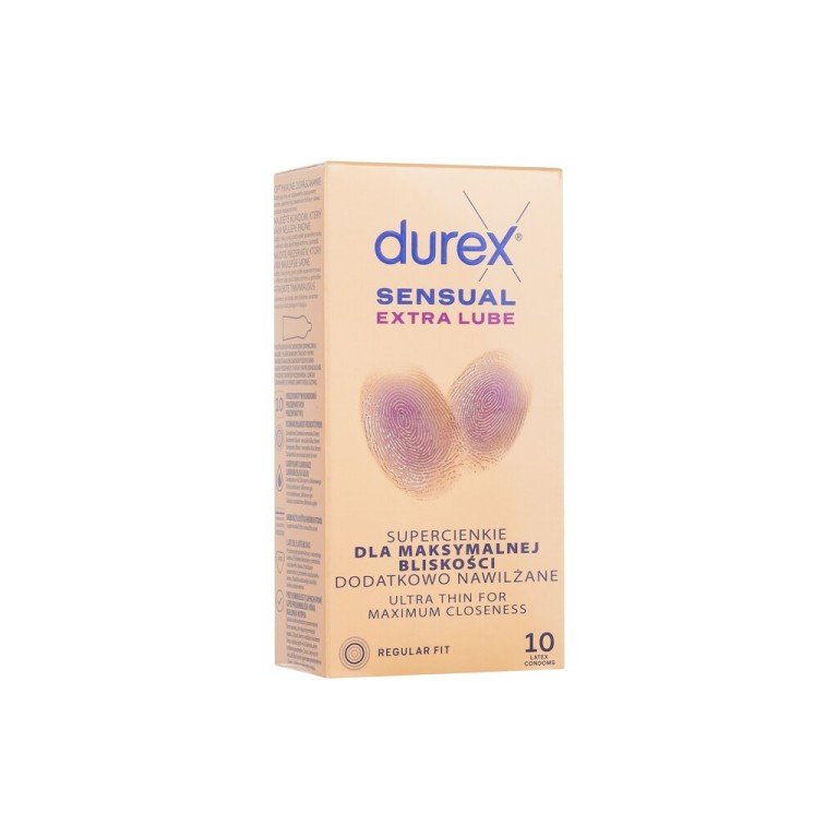 Durex Sensual 10Pc Extra Lube (Condoms) For Men Durex Sensual 10Pc Extra Lube (Condoms) For Men