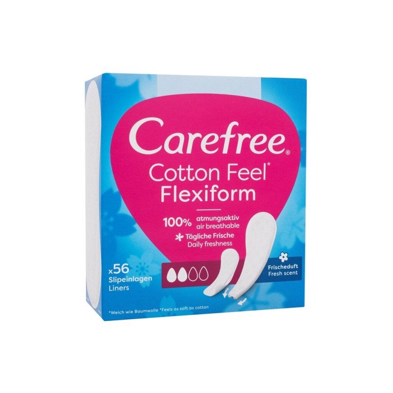 Carefree Cotton Feel      56Pc For Woman (Pantyliner) Flexiform Fresh Scent