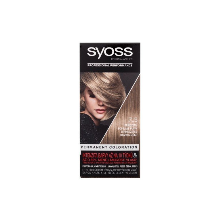 Syoss Permanent Coloration 50Ml For Woman (Hair Color) 7-5 Natural Ashy Blond Syoss Permanent Coloration 50Ml For Woman (Hair Color) 7-5 Natural Ashy Blond