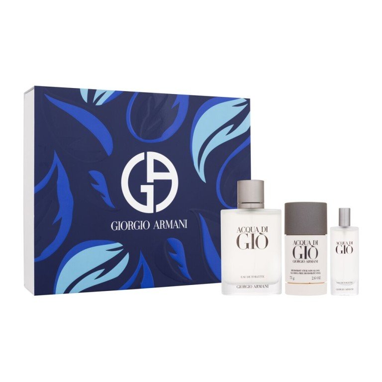 Giorgio Armani Acqua Di Gio  Set1 Edt 100 Ml + Edt 15 Ml + Deostick 75 Ml Deodorant Dn00000101 100Ml M (Eau De Toilette) Pour Homme
