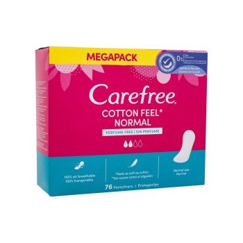 Carefree Cotton Feel      76Pc For Woman (Pantyliner) Normal