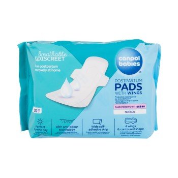 Canpol Babies Breathable & Discreet Day Postpartum Pads With Wings 10Pc  For Woman  (Postpartum Pads)  