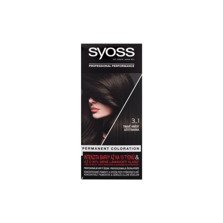 Syoss Permanent Coloration 50Ml For Woman (Hair Color) 3-1 Dark Brown Syoss Permanent Coloration 50Ml For Woman (Hair Color) 3-1 Dark Brown